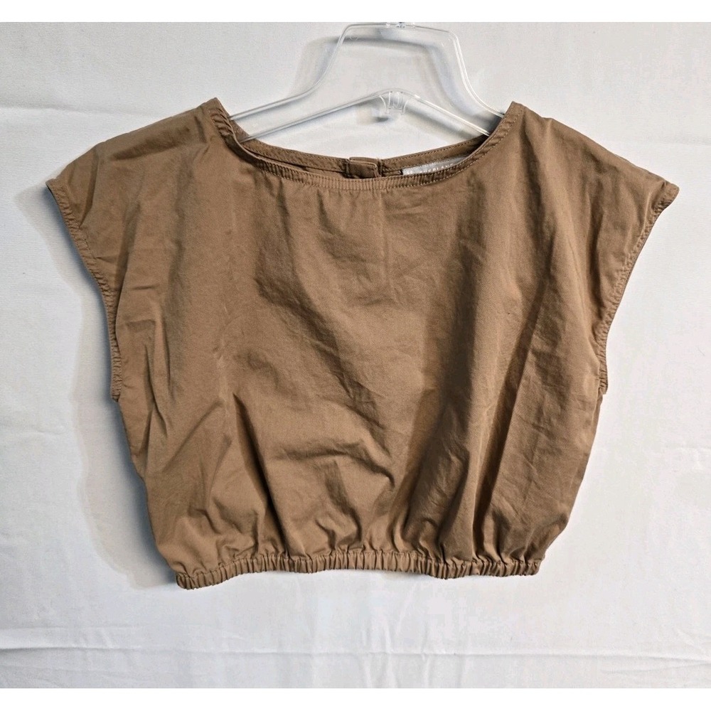 Everlane Women's Buble Top Brown  Small Organic Cotton